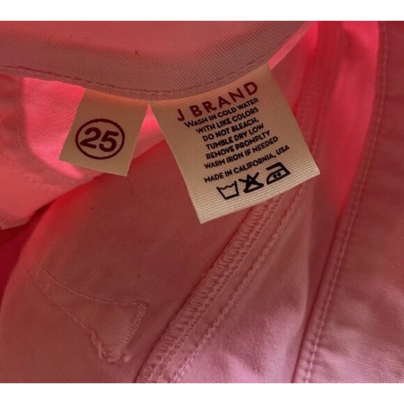 J Brand Skinny Leg Slipper Denim Jeans Women's Size 25 Pink Low Rise Medium Wash - Picture 12 of 13
